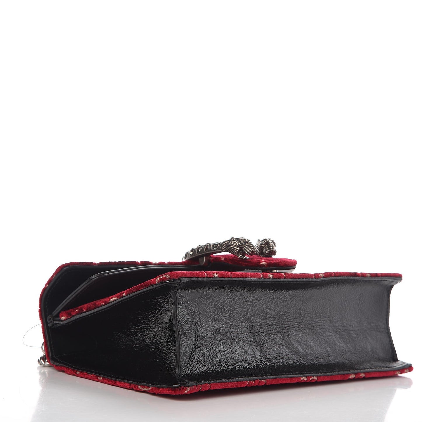Velvet Skipper Crystal GG Monogram Small Dionysus Shoulder Bag Red Cipria Black Black Diamond