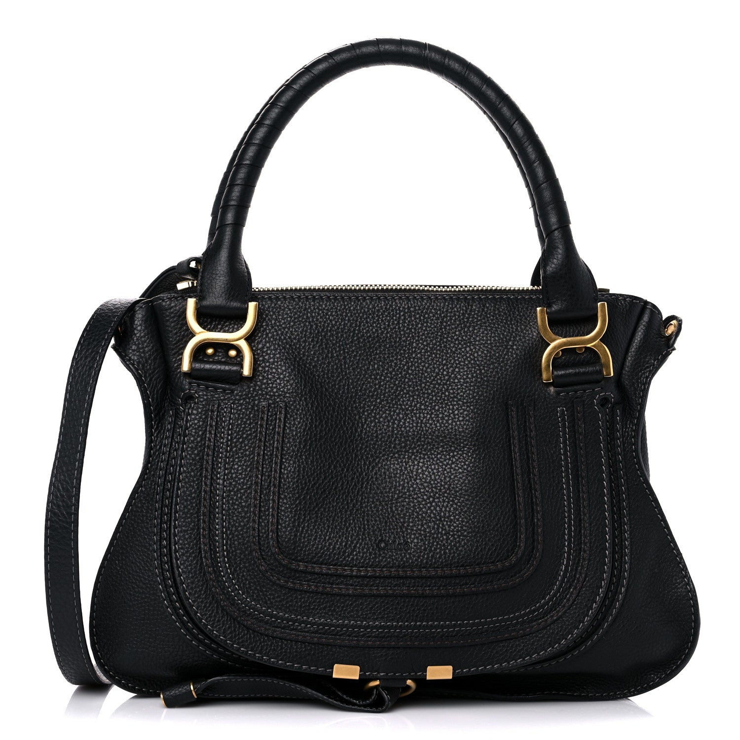 Chloe Calfskin Small Marcie Satchel Black 1 of 14