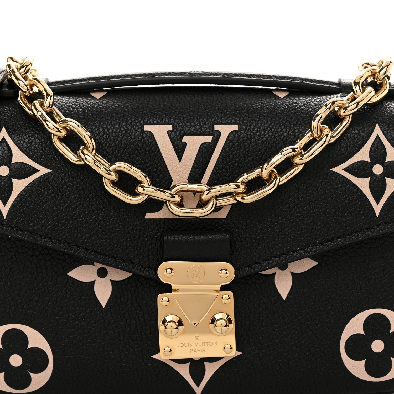 Louis Vuitton Empreinte Monogram Giant Pochette Metis East West Black Beige 7 of 11