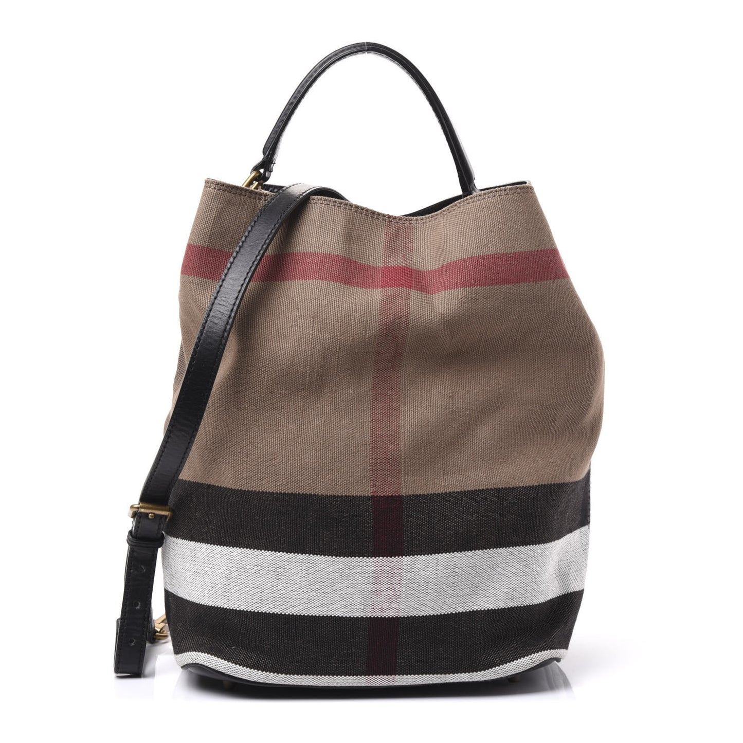 Canvas Mega Check Medium Ashby Hobo Black