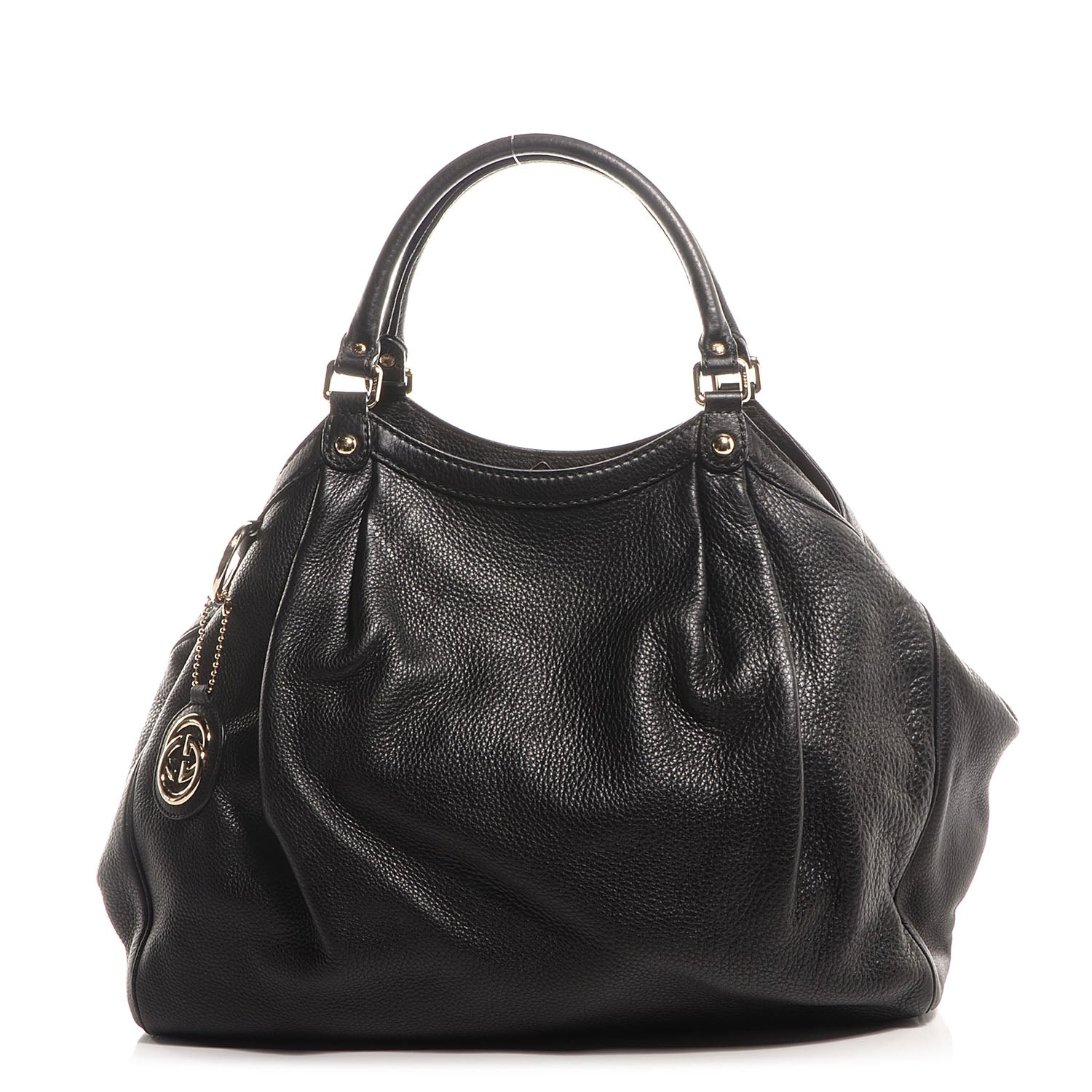 Gucci Pebbled Calfskin Large Sukey Tote Black 1 of 7