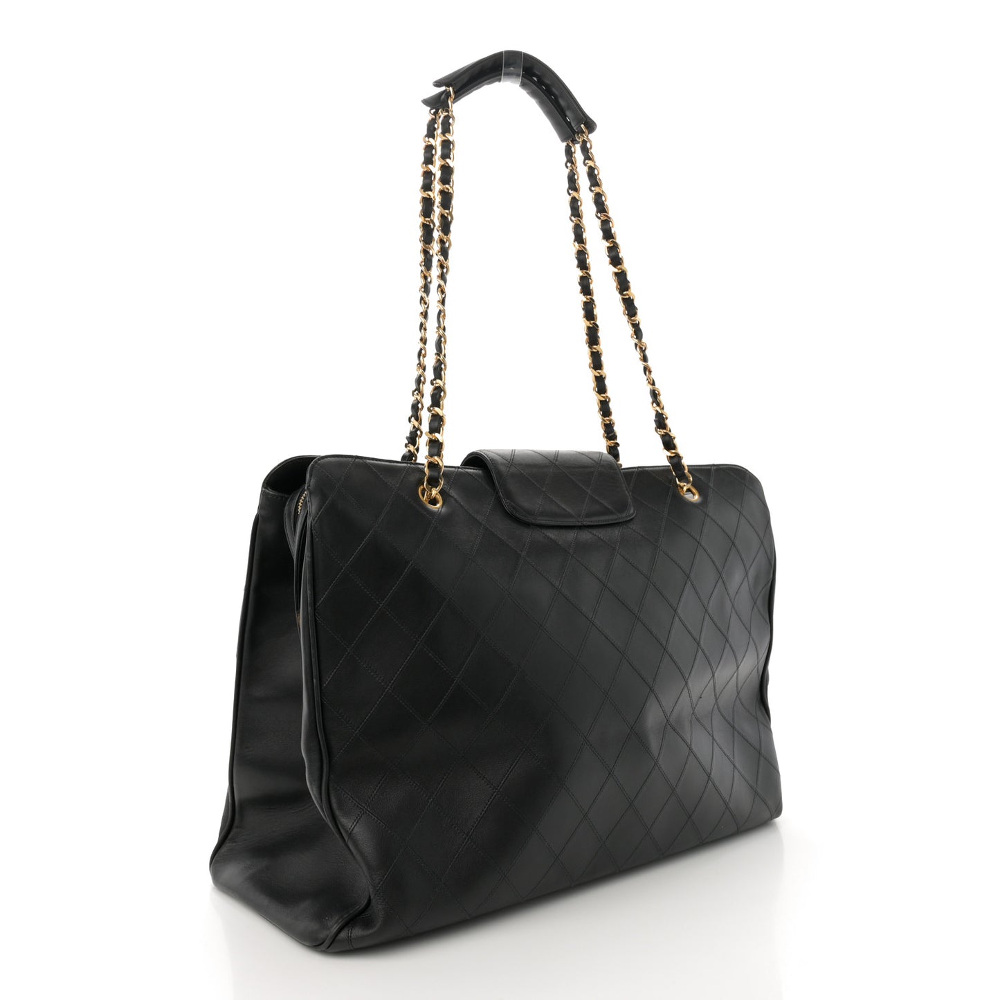 Calfskin Stitched XL Weekender Black