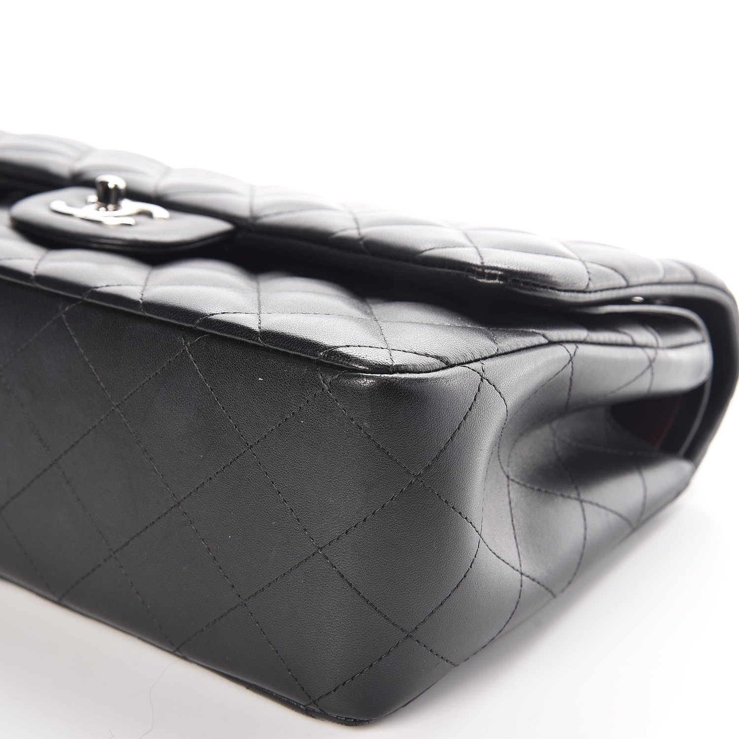 Chanel Lambskin Quilted Jumbo Double Flap Black 10 of 16