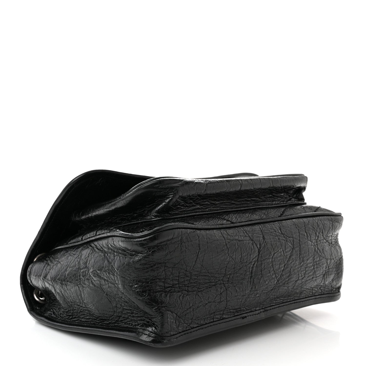 Saint Laurent Crinkled Calfskin Matelasse Monogram Medium Niki Chain Satchel Black 4 of 10