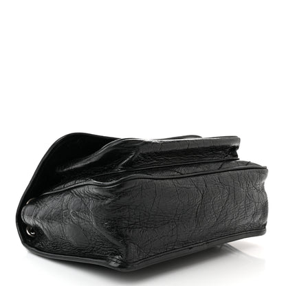 Saint Laurent Crinkled Calfskin Matelasse Monogram Medium Niki Chain Satchel Black 4 of 10