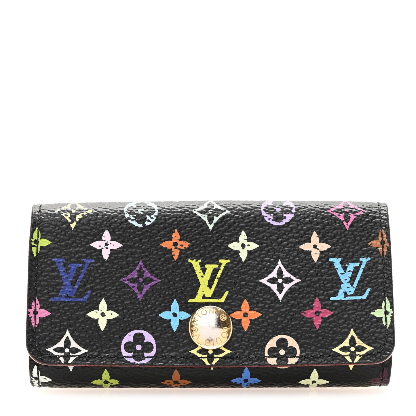 Monogram Multicolor Multicles 4 Key Holder Black Grenade