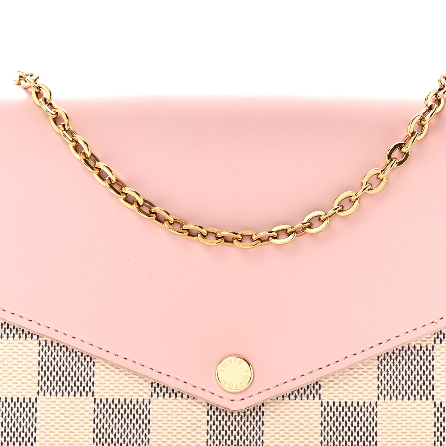 Damier Azur Calfskin Pochette Felicie Eau De Rose