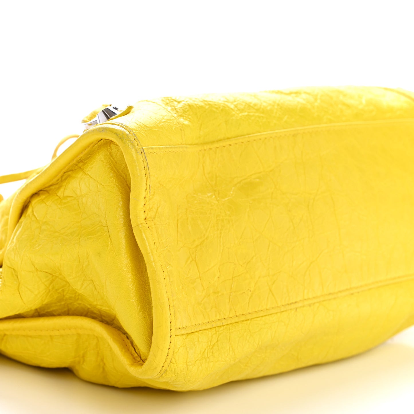 Agneau Classic Silver Hardware City S Jaune Soleil