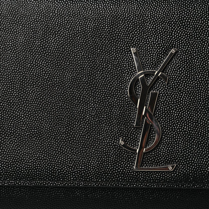 Saint Laurent Grain De Poudre Medium Classic Monogram Kate Satchel Black 8 of 12