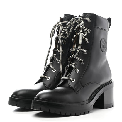 Hermes Calfskin Bridge Ankle Boots 39 Black 3 of 9