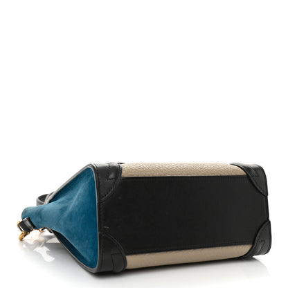 Celine Bullhide Calfskin Nubuck Nano Tri-Color Luggage Light Taupe 4 of 13