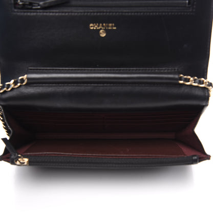 Chanel Lambskin Quilted Wallet On Chain WOC Black 4 of 12