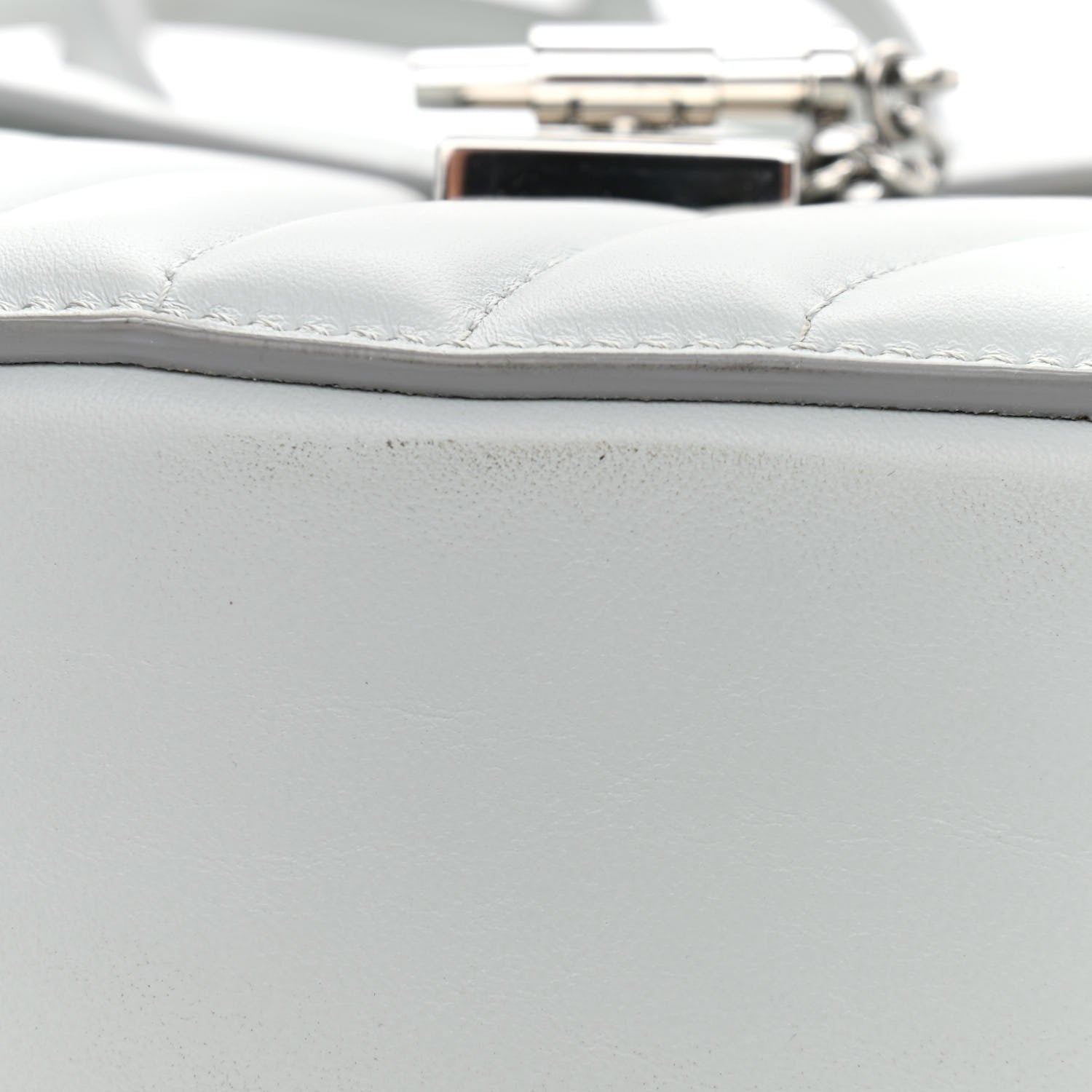 Chloe Calfskin Quilted Mini Drew Bijou Shoulder Bag Airy Grey 10 of 10