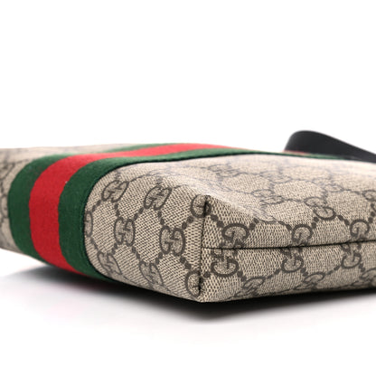 Gucci GG Supreme Monogram Web Messenger Bag Black 9 of 10