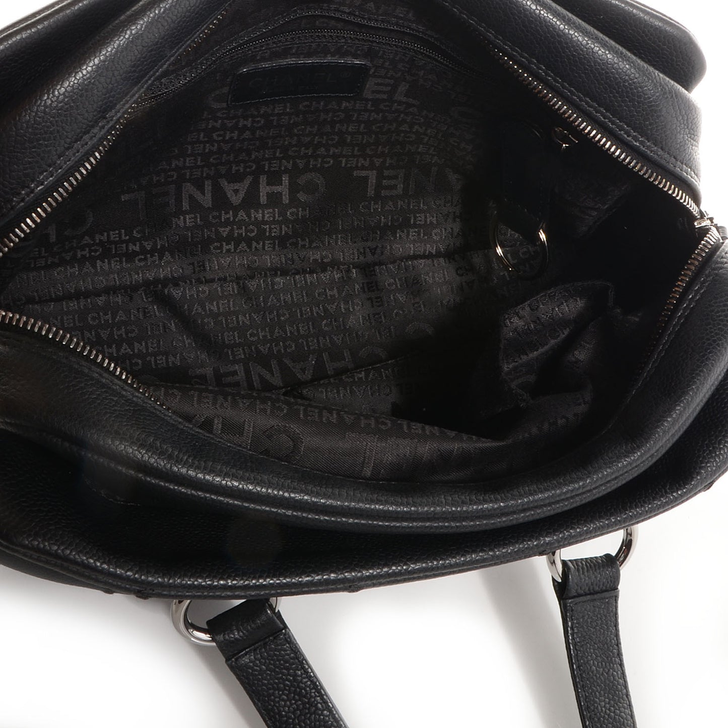 Caviar Square Stitched Tote Black