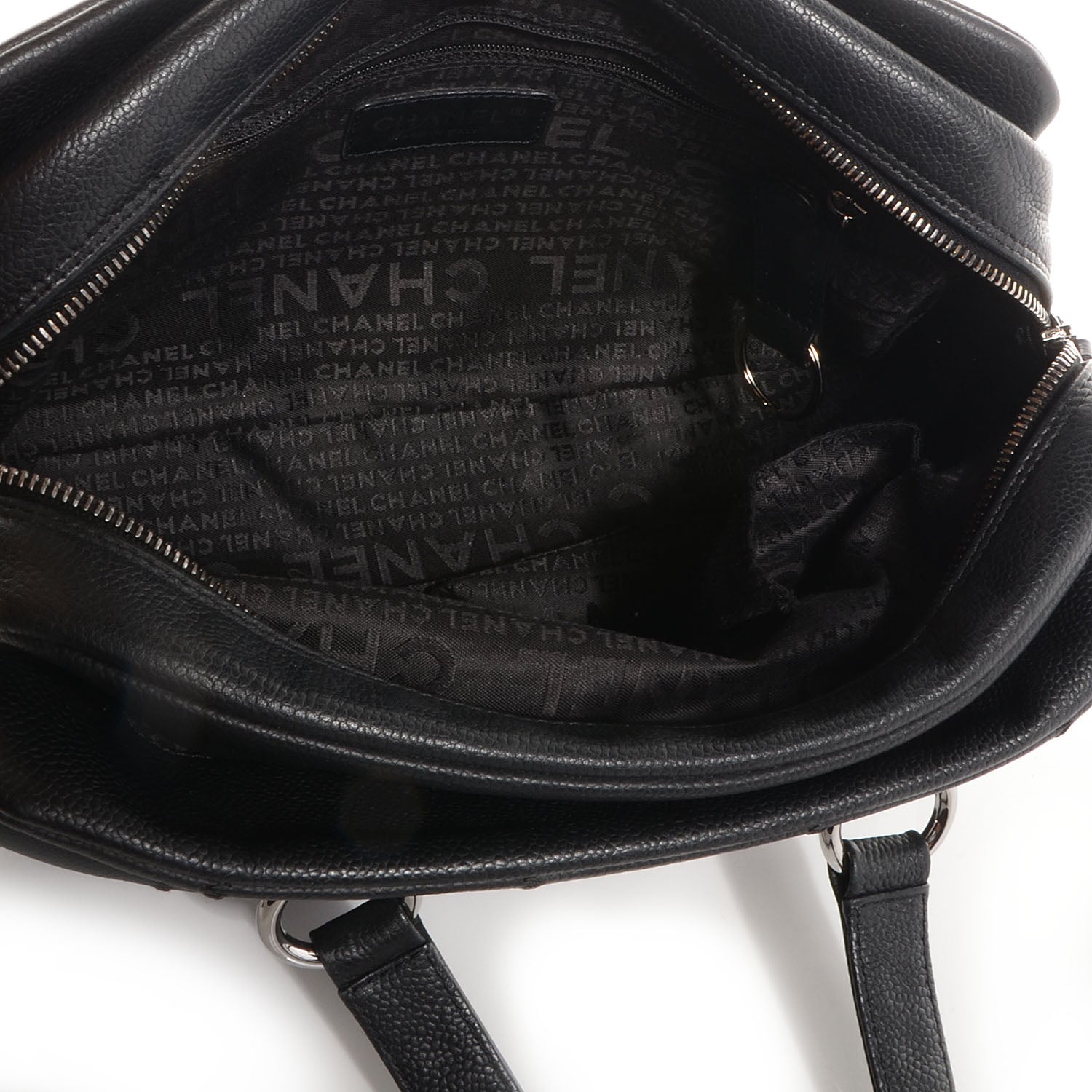 Chanel Caviar Square Stitched Tote Black 6 of 8