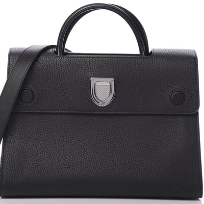 Christian Dior Grained Calfskin Medium Diorever Flap Black 8 of 8