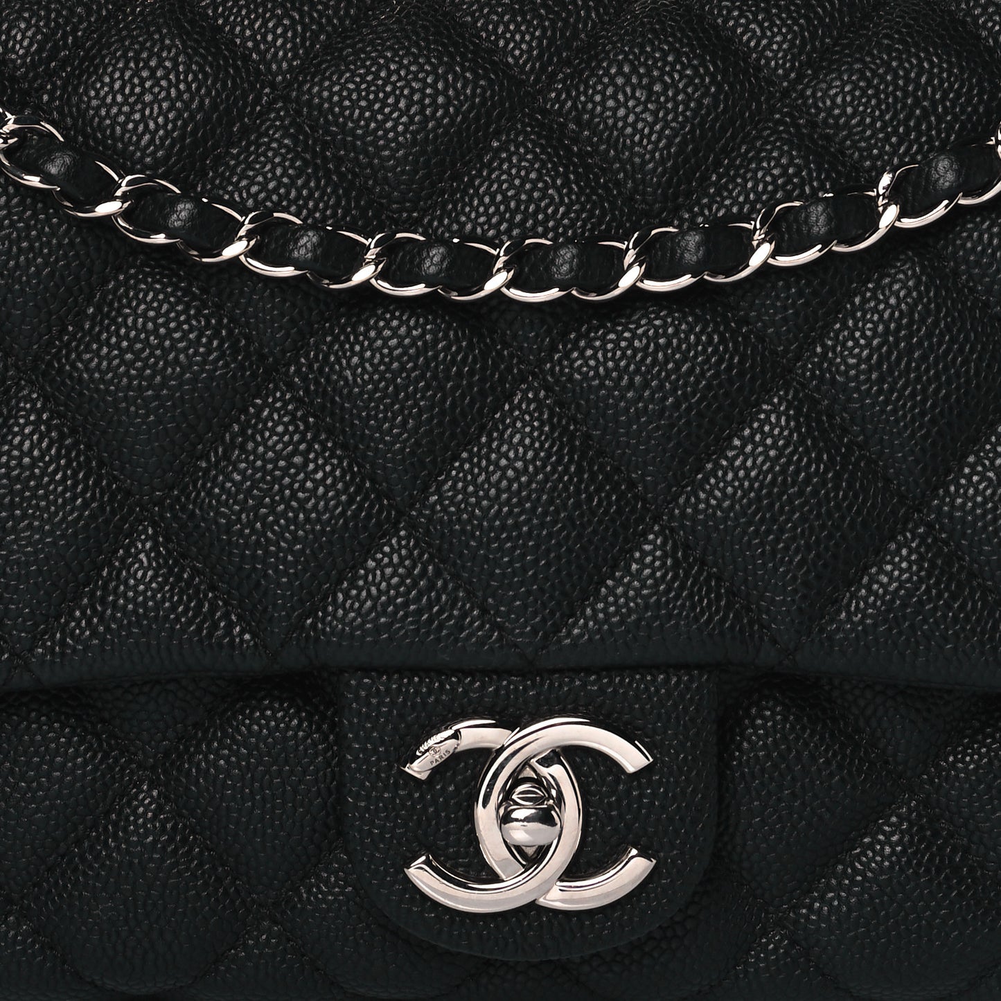 Caviar Quilted Jumbo Easy Flap Black