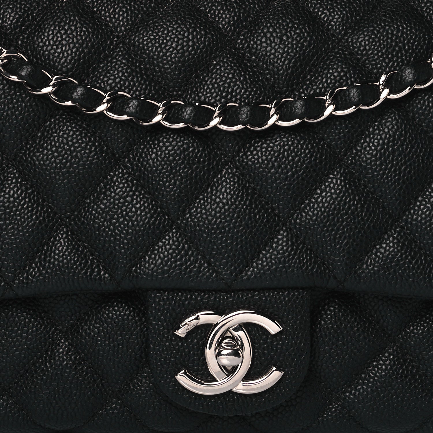 Chanel Caviar Quilted Jumbo Easy Flap Black 8 of 10