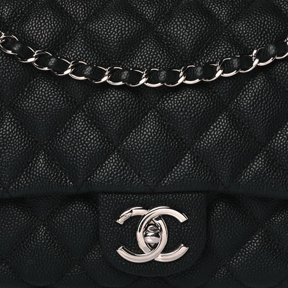 Chanel Caviar Quilted Jumbo Easy Flap Black 8 of 10