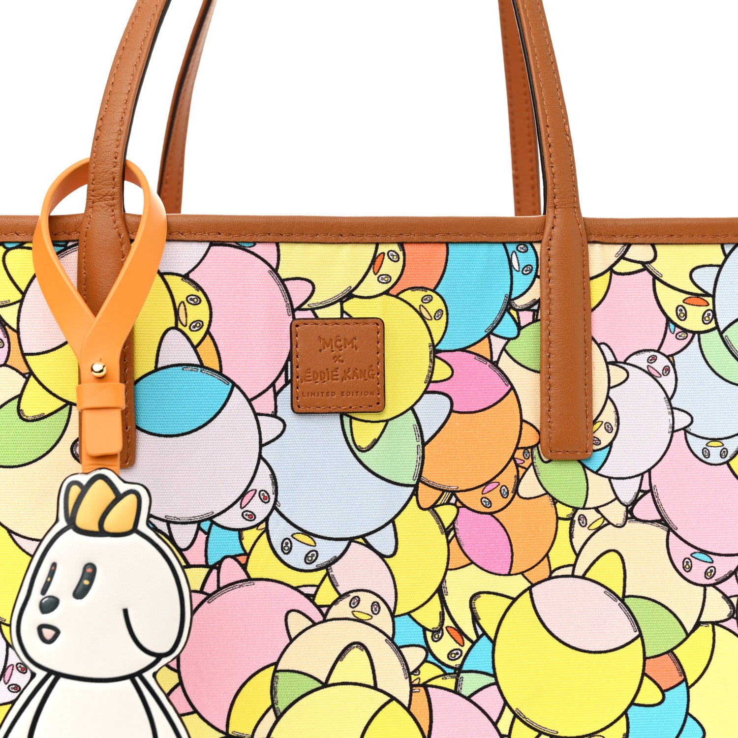 MCM X Eddie Kang Visetos Medium Reversible Shopper Tote White 11 of 19