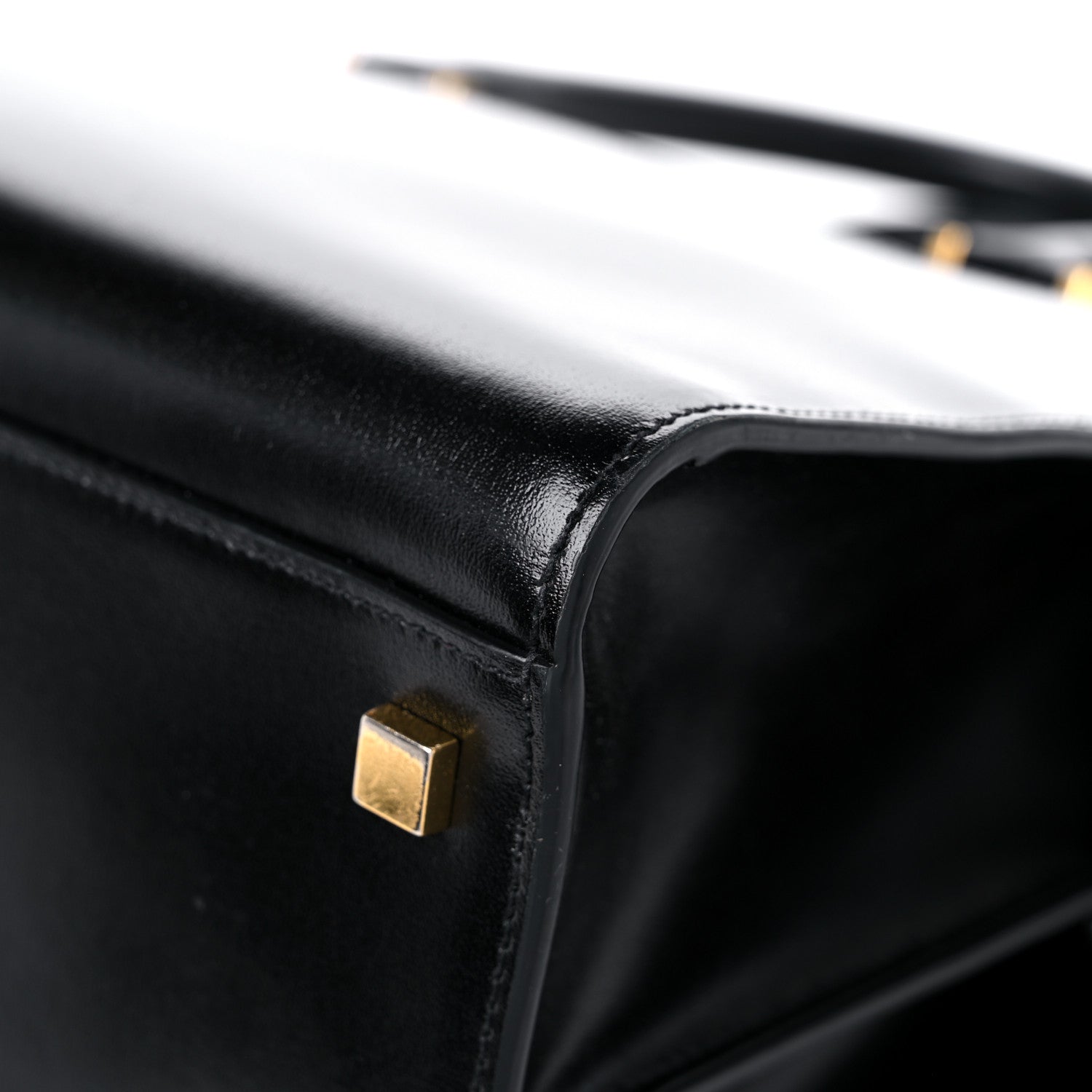 Saint Laurent Shiny Calfskin Medium Uptown Tote Black 9 of 14