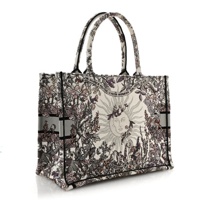 Christian Dior Canvas Embroidered Medium 4 Saisons Hiver Soleil Book Tote Multicolor 3 of 12