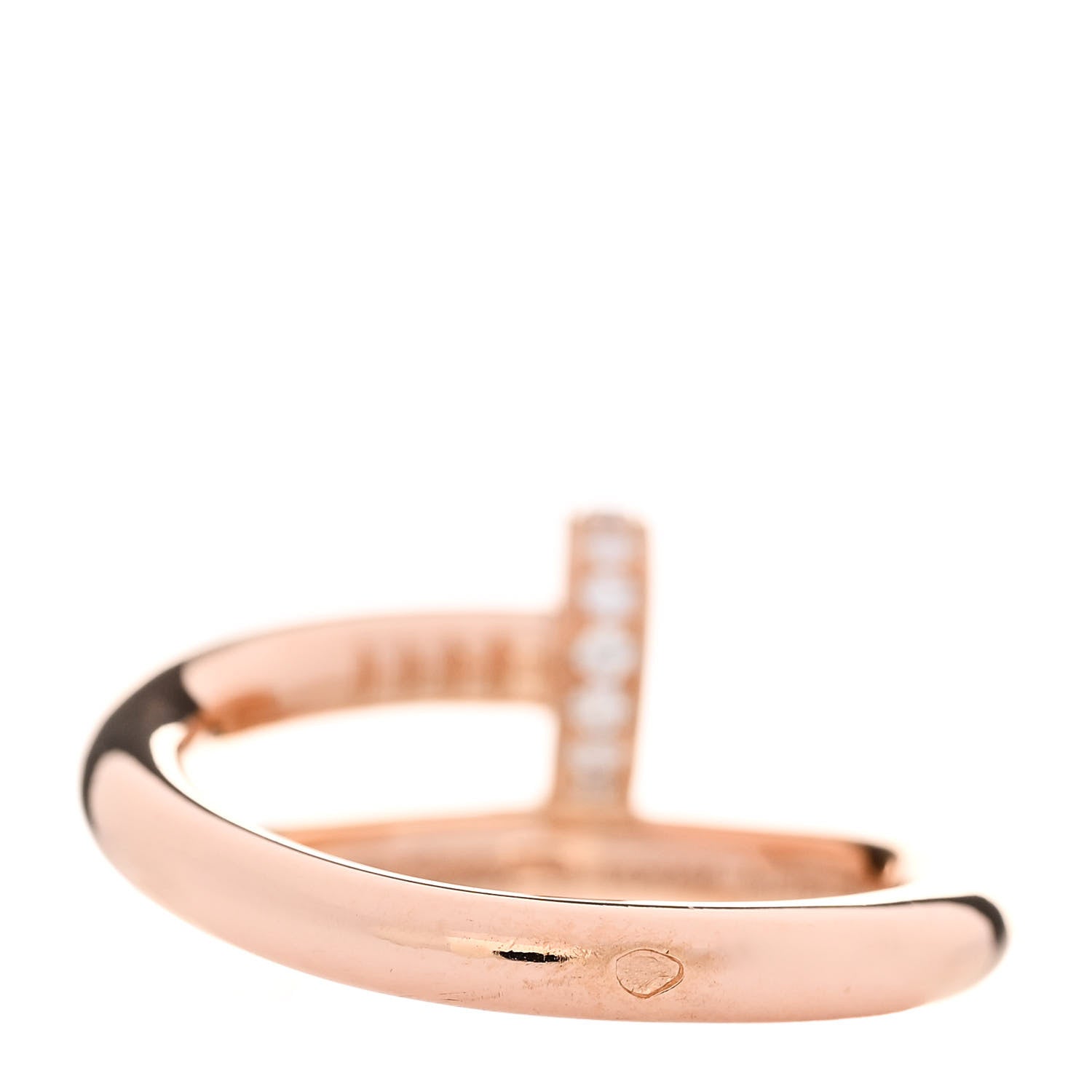 Cartier 18K Pink Gold Diamond Juste Un Clou Ring 53 6.25 3 of 6