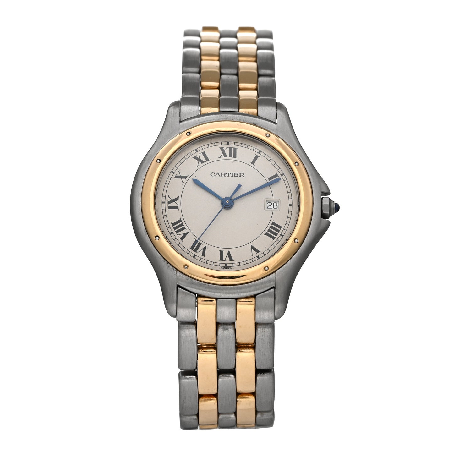 Stainless Steel 18K Yellow Gold 33mm Cougar Quartz Watch