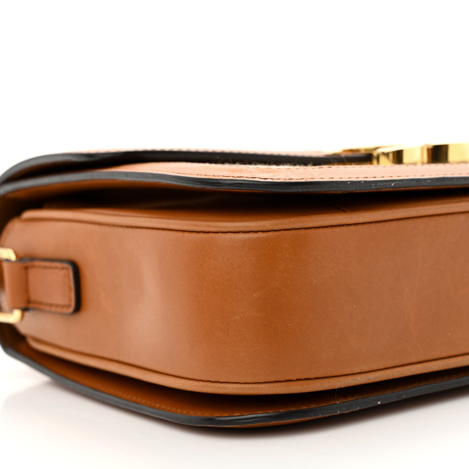Celine Textile Calfskin Classique Triomphe Bag Natural Tan 11 of 12