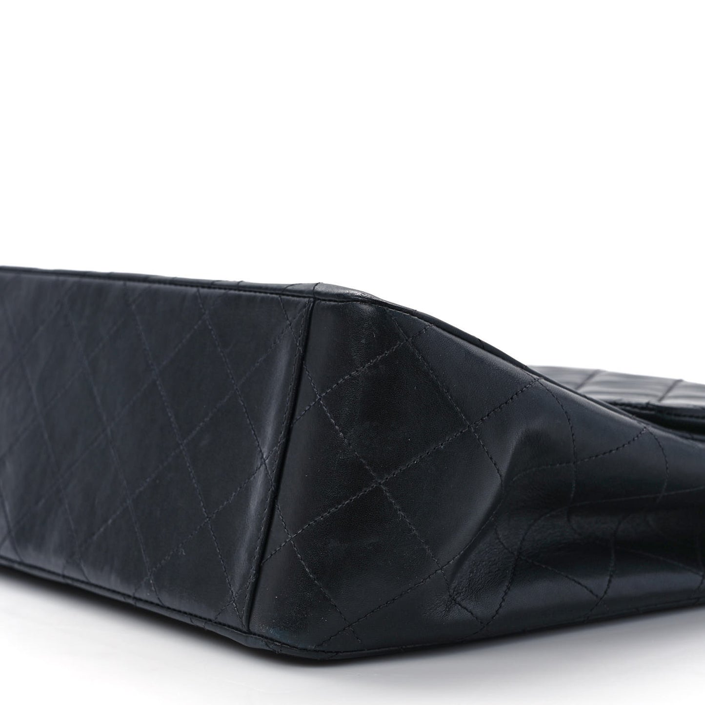 Lambskin Quilted XL Jumbo Single Flap Black
