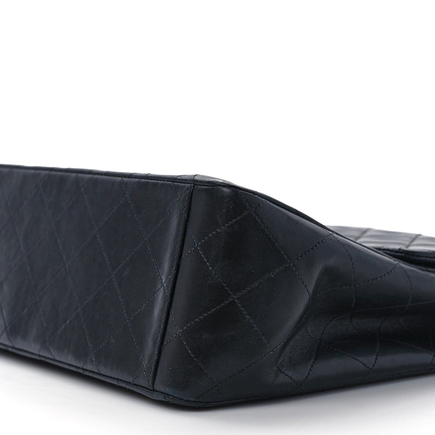 Chanel Lambskin Quilted XL Jumbo Single Flap Black 9 of 12