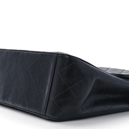 Chanel Lambskin Quilted XL Jumbo Single Flap Black 9 of 12