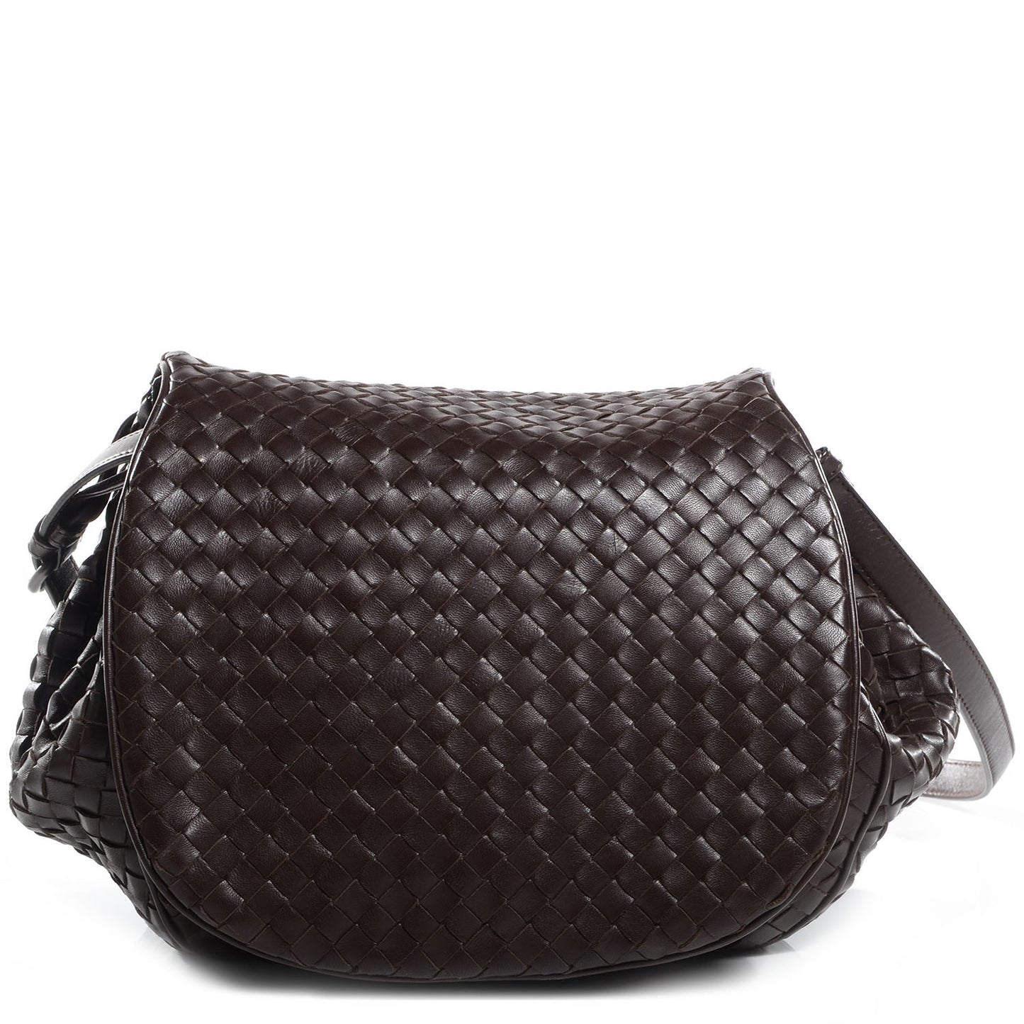 Nappa Intrecciato Messenger Bag Ebano