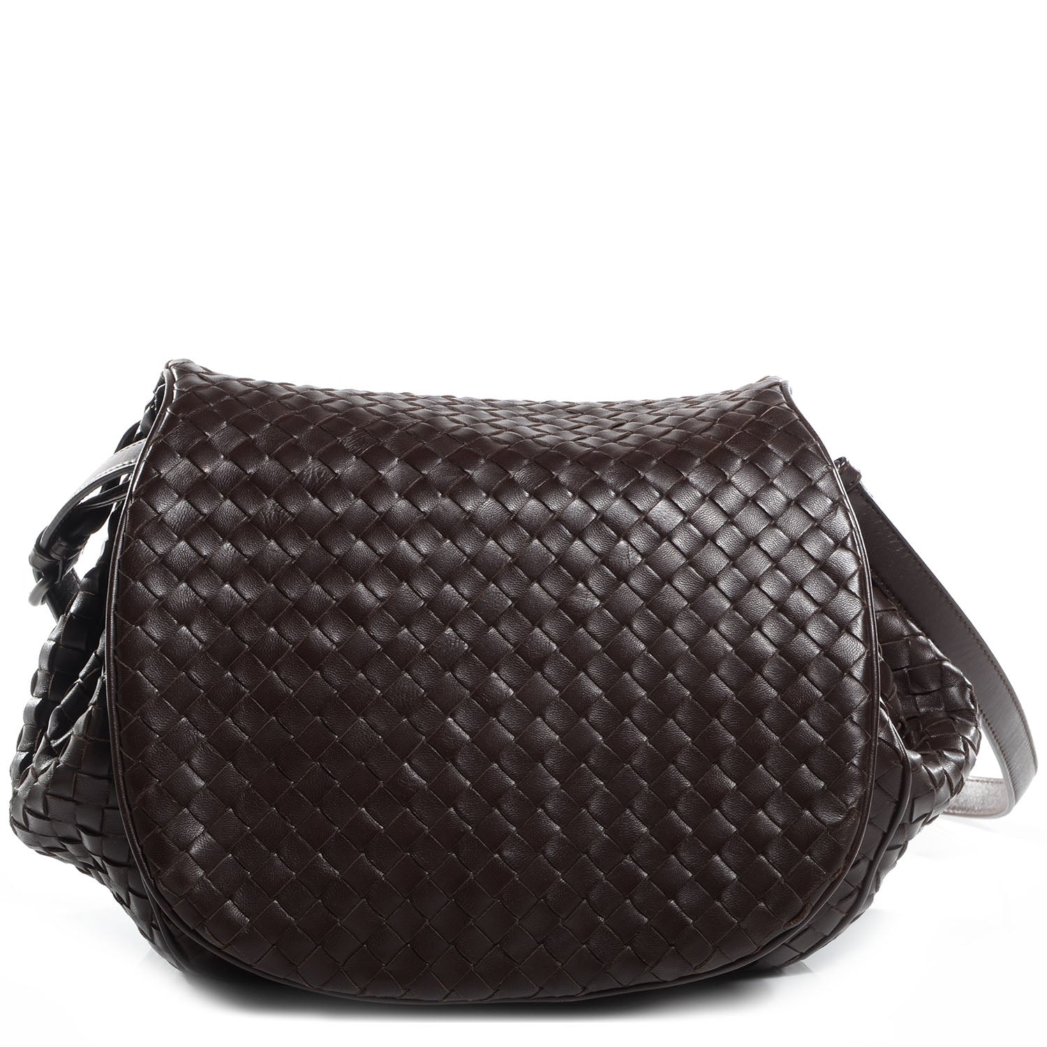 Bottega Veneta Nappa Intrecciato Messenger Bag Ebano 1 of 8