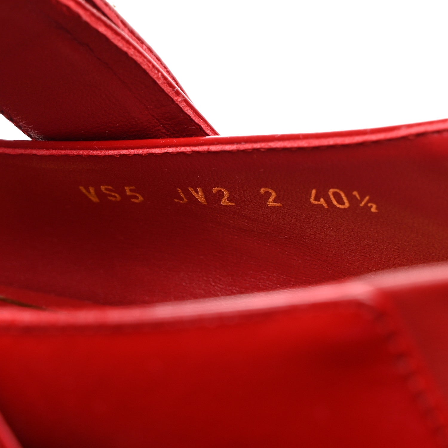 Valentino Garavani VALENTINO GARAVANI Naplack Nappa Vlogo Locker Mary Jane Collapsible Heel Ballerina Flats 40.5 Rosso Valentino 6 of 8