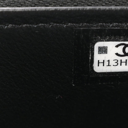 Chanel Lambskin Quilted Crystal Small Top Handle Vanity Case With Chain Black 7 of 12