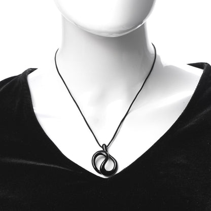 Tiffany Black Jade Elsa Peretti Open Wave Cord Necklace 2 of 5