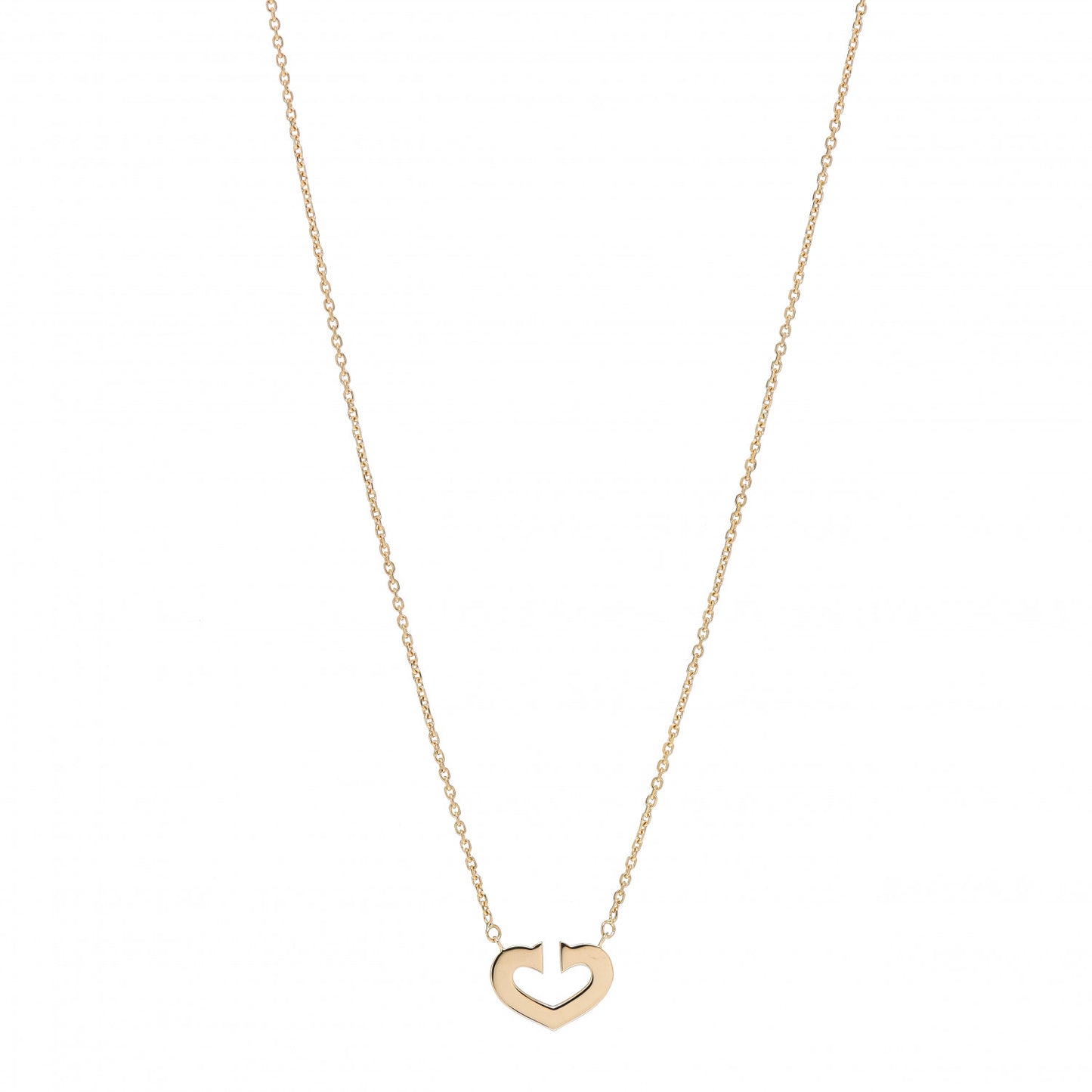 18K Yellow Gold Medium Hearts and Symbols Necklace