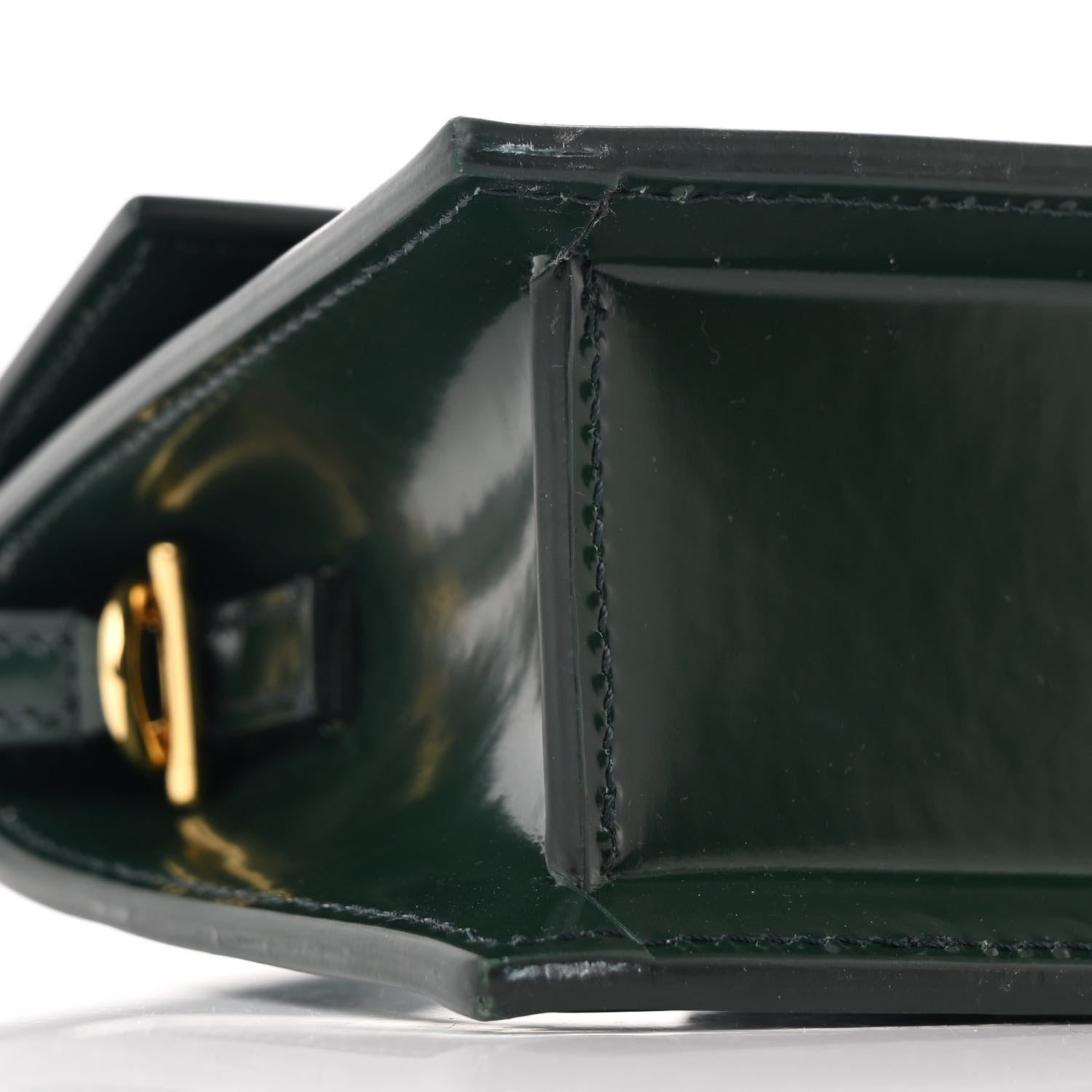 Jacquemus Glazed Calfskin Le Bambino Long Dark Green 8 of 10