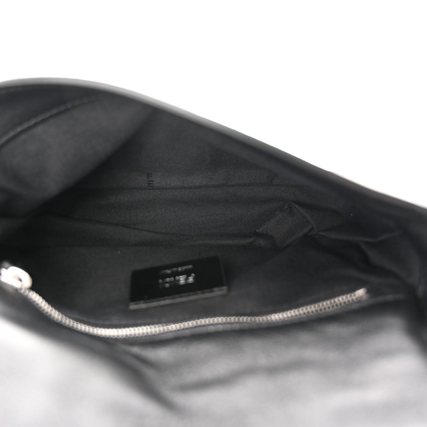 Nappa FF 1974 Embossed Mini Expandable Flap Bag Black