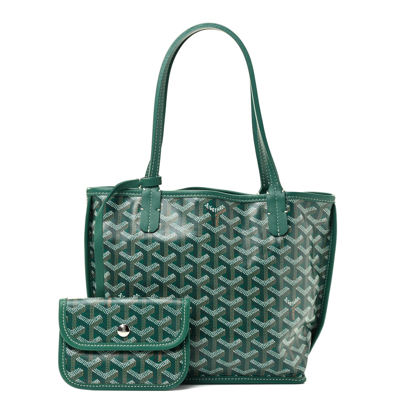 Goyardine Reversible Mini Anjou Green