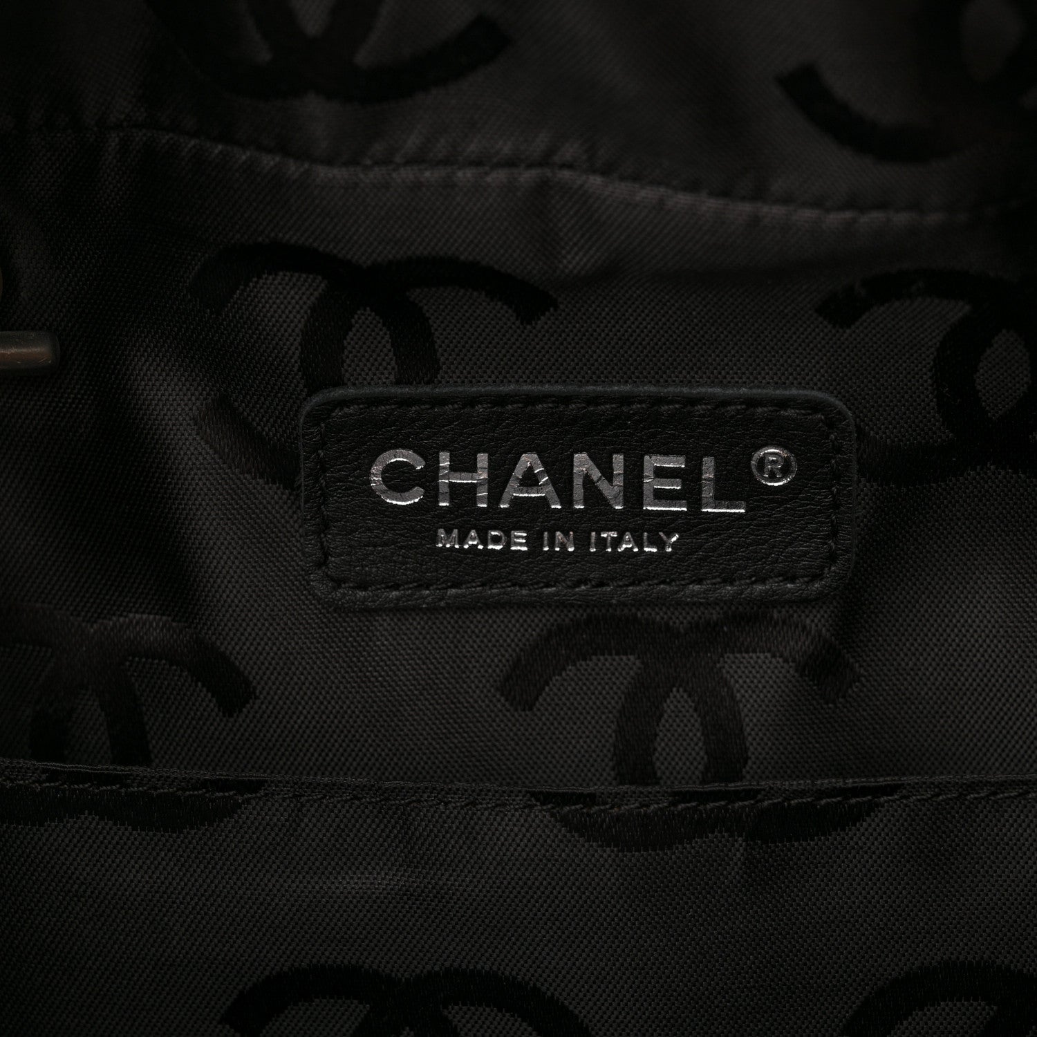 Chanel Calfskin Quilted Large Cambon Multipocket Reporter Beige Black 6 of 11