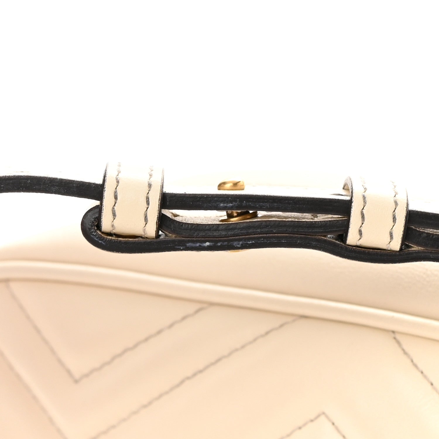 Gucci Calfskin Matelasse Small GG Marmont Chain Shoulder Bag White 11 of 12