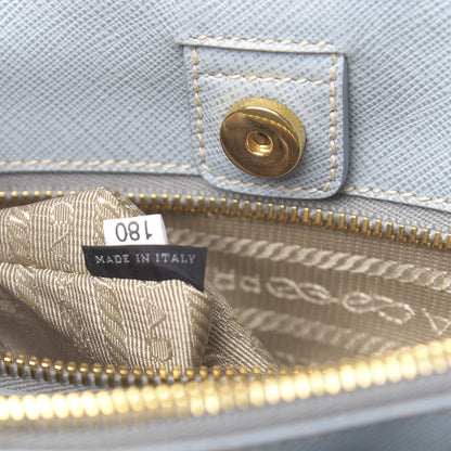 Prada Saffiano Lux Small Tote Lago 7 of 12
