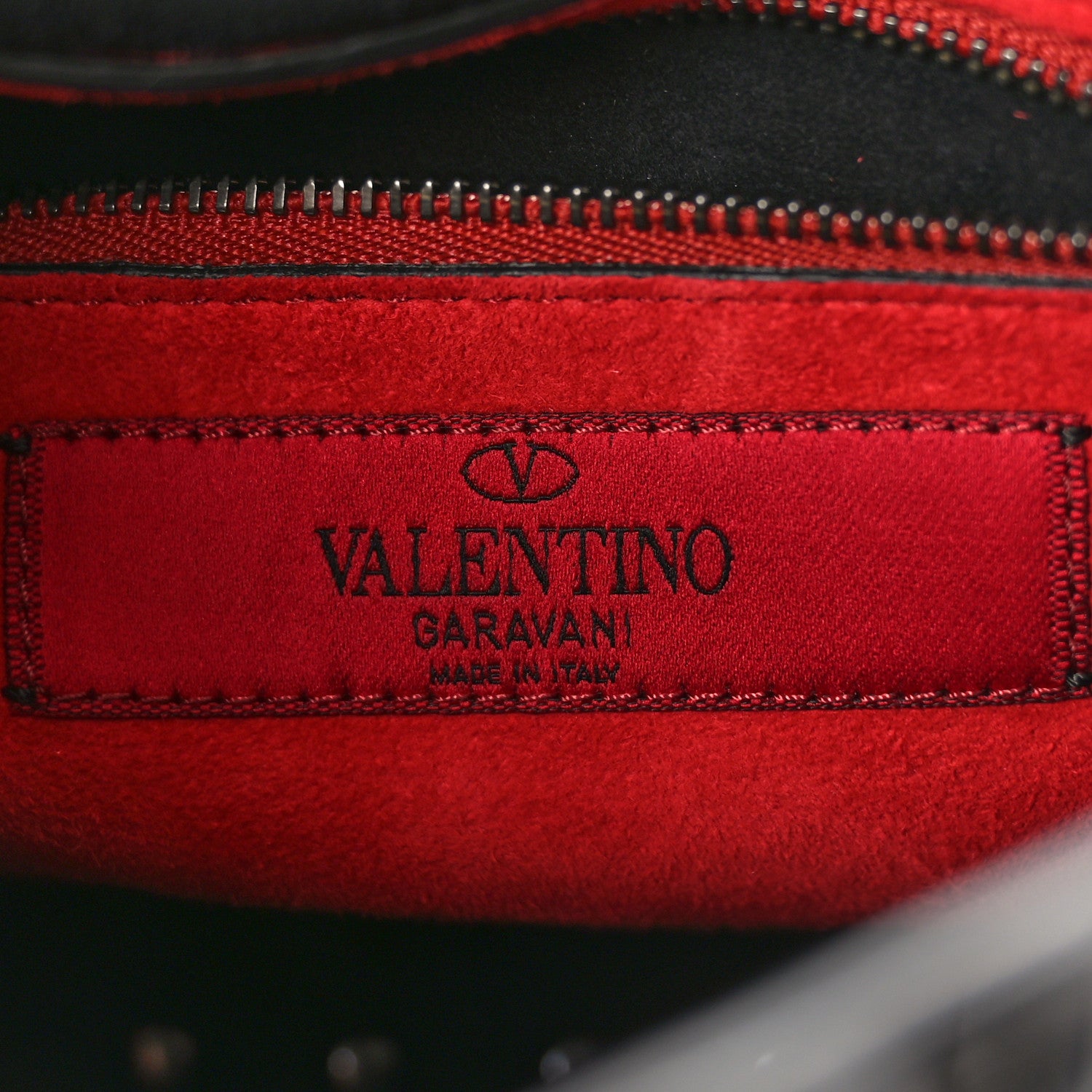 Valentino Garavani Craquele Nappa Butterfly Crystal Medium Rockstud Spike Shoulder Bag Black 6 of 9