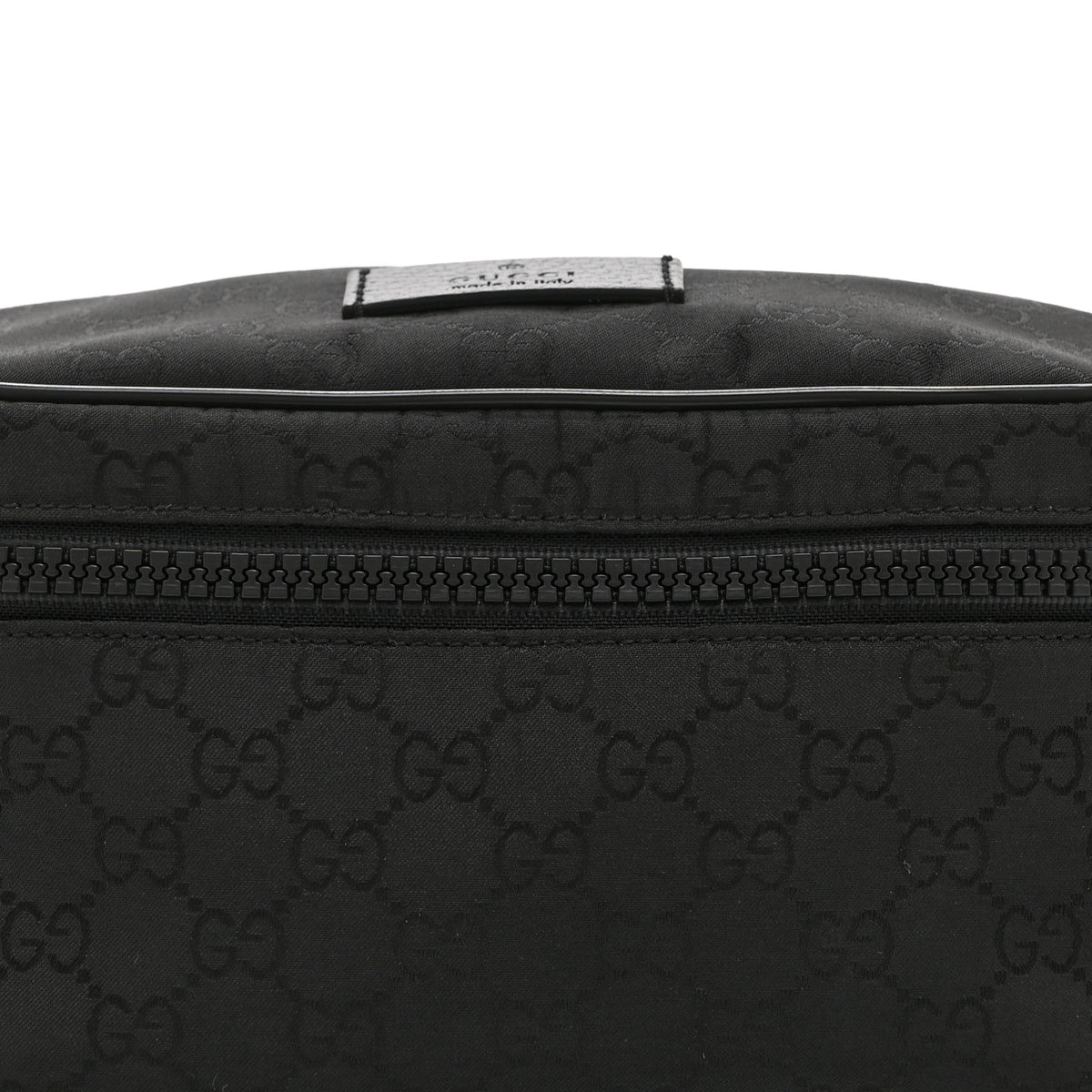 Nylon Monogram Fanny Pack Belt Bag Black