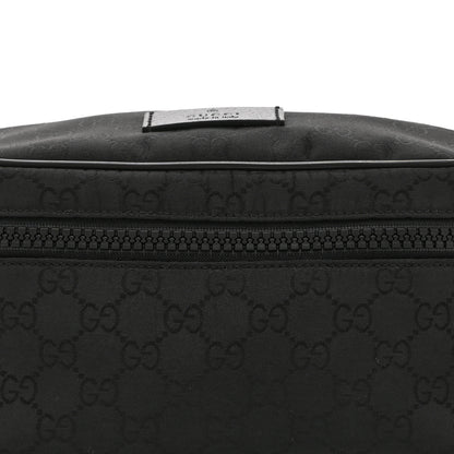 Gucci Nylon Monogram Fanny Pack Belt Bag Black 8 of 10