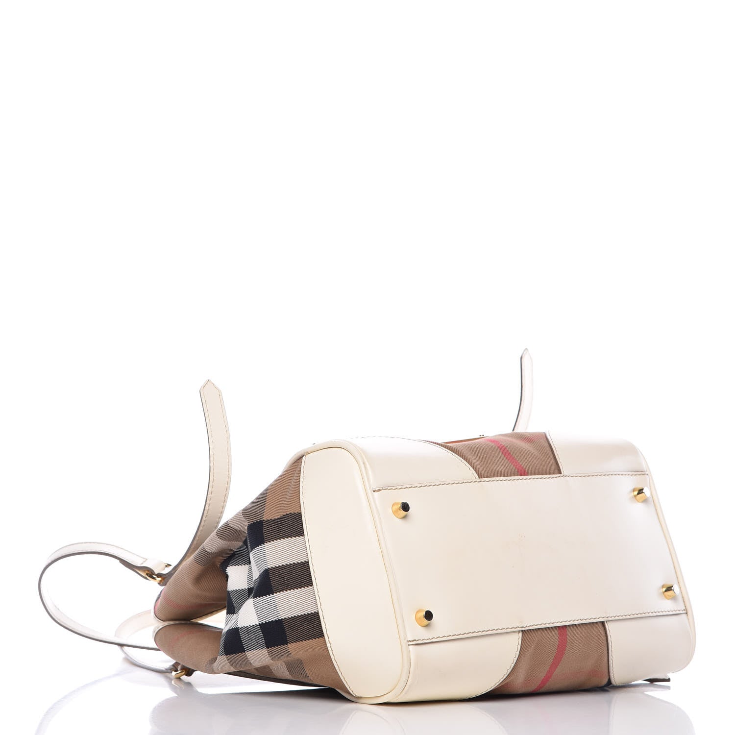 Burberry House Check Small Canterbury Tote White 4 of 14