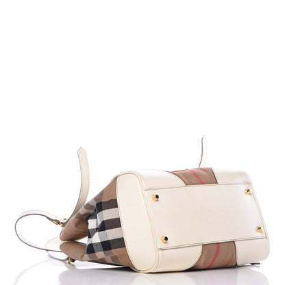 Burberry House Check Small Canterbury Tote White 4 of 14